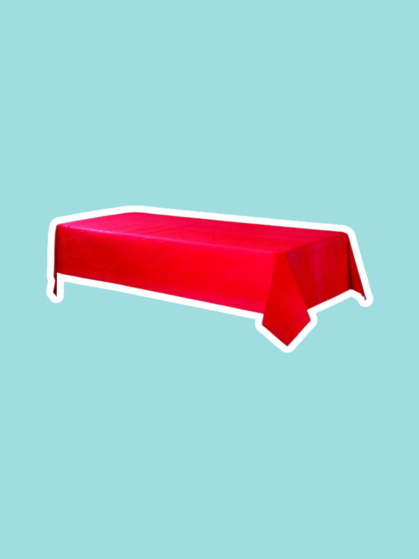 Red Plastic Table Cover