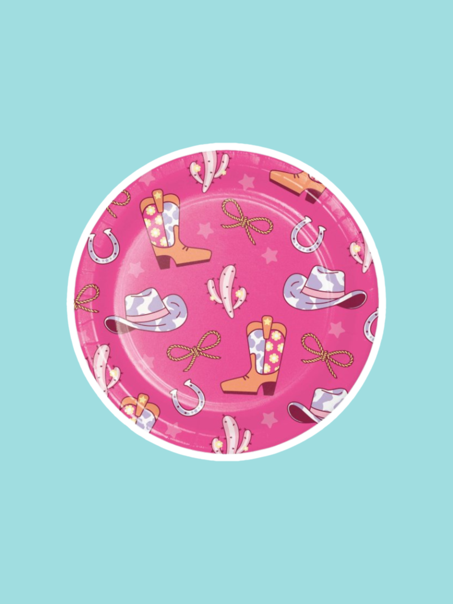 Boots & Bows Paper Plates