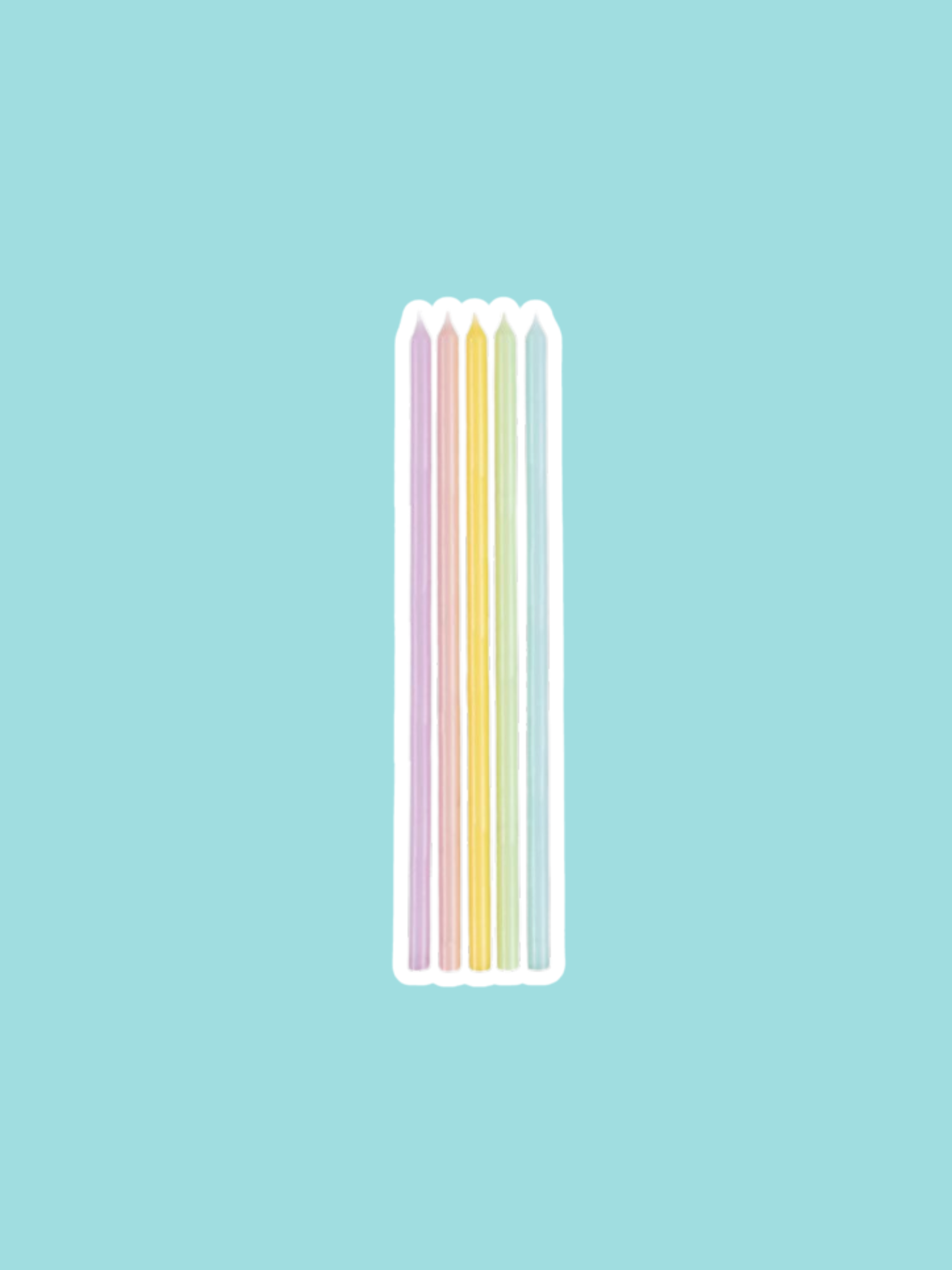 Pastel Rainbow Candles
