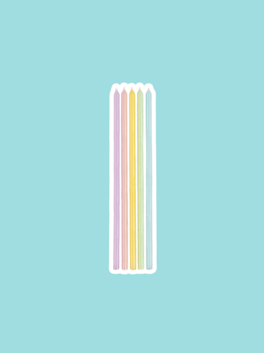 Pastel Rainbow Candles