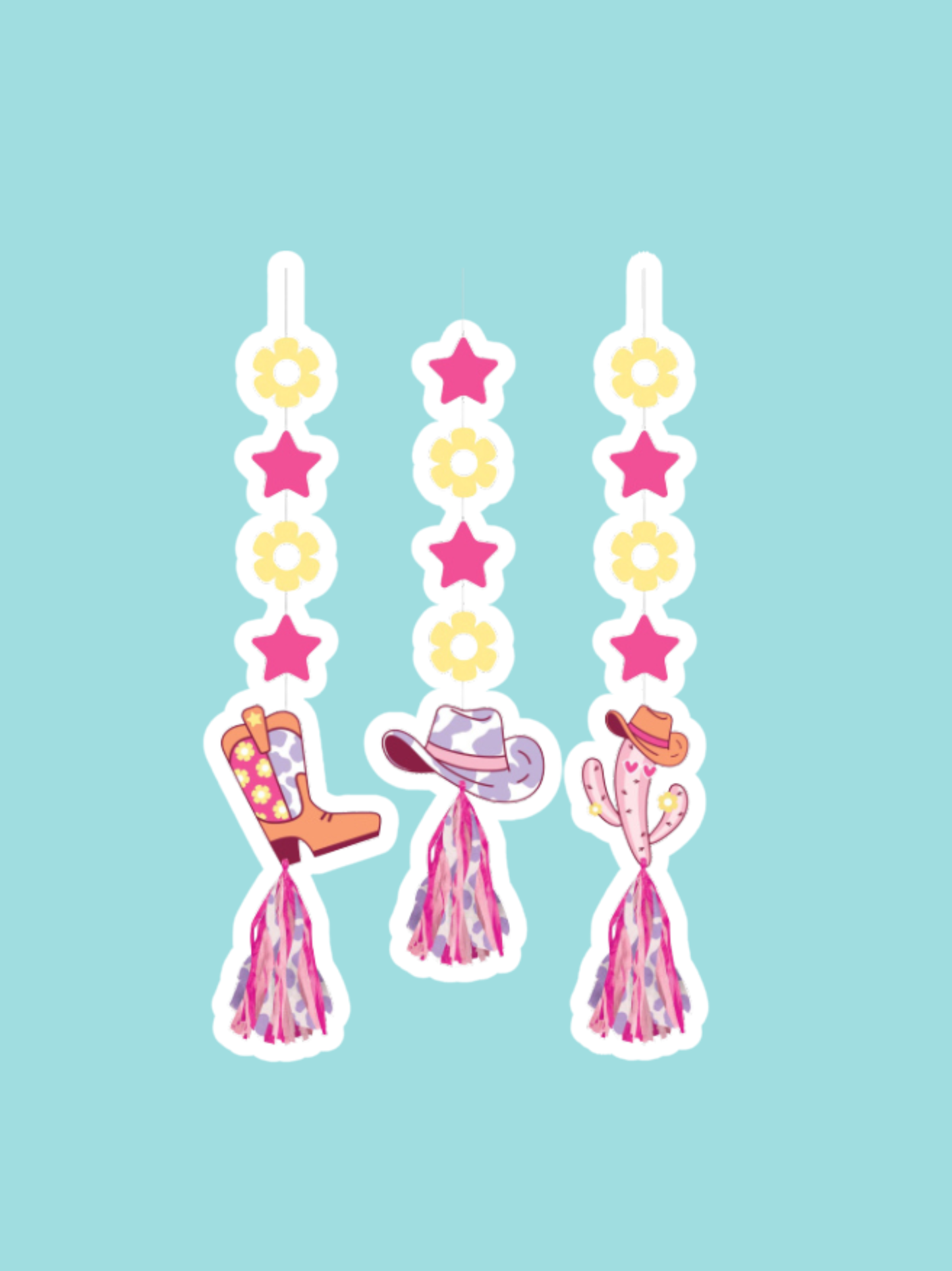 Boots & Bows Hanging Decorations