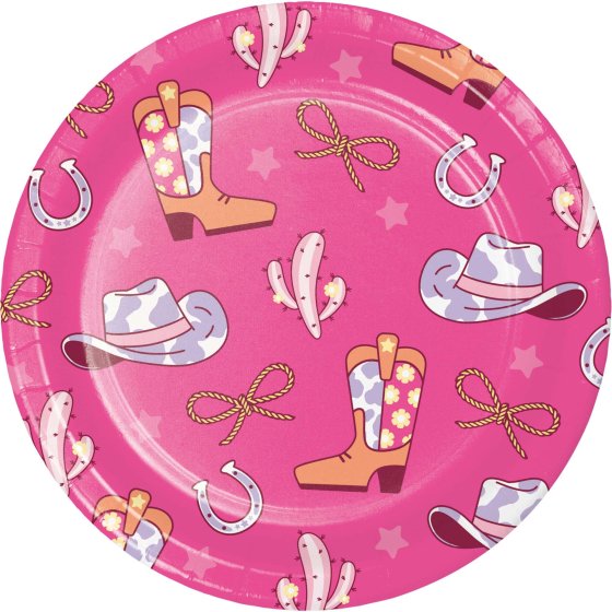 Boots & Bows Paper Plates