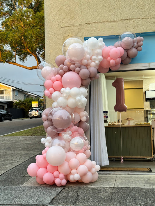 Free Standing Sydney Balloon Garland with Bubble Balloons