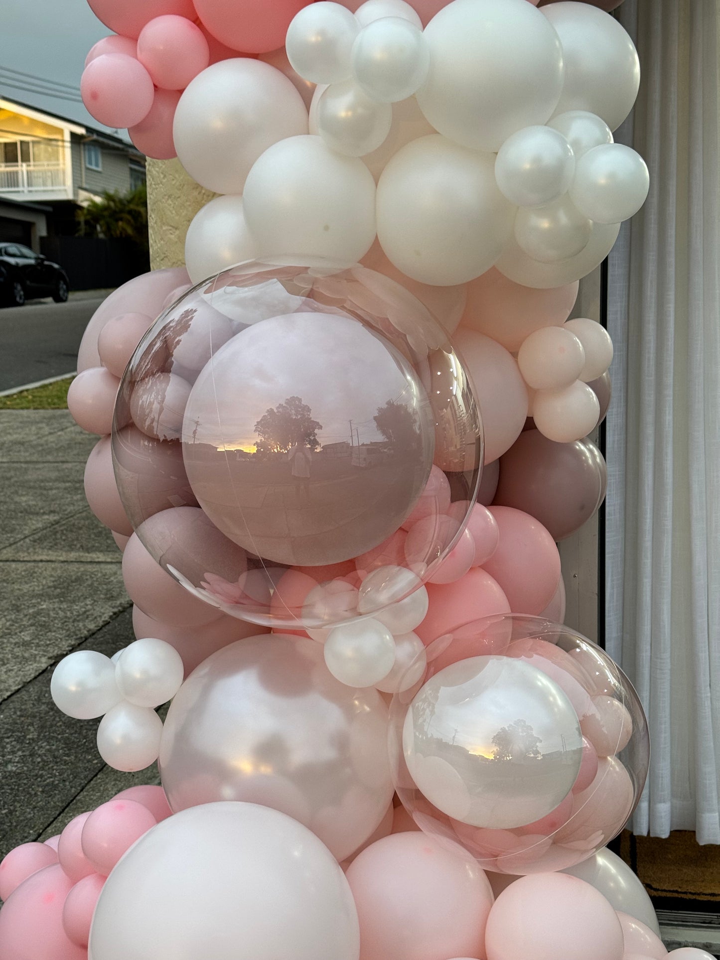 Free Standing Sydney Balloon Garland with Bubble Balloons