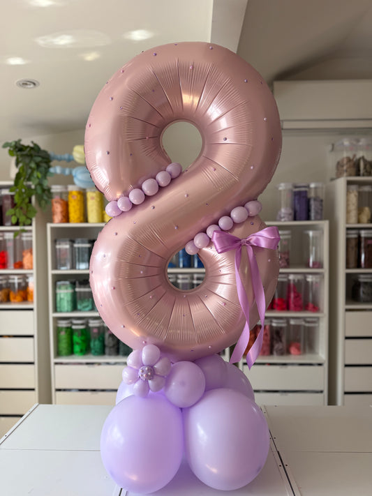 Bedazzled Number Balloon Stack