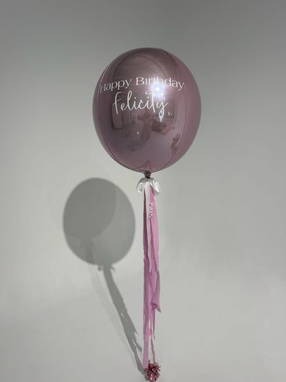 Personalised Happy Birthday Orb Helium Balloon