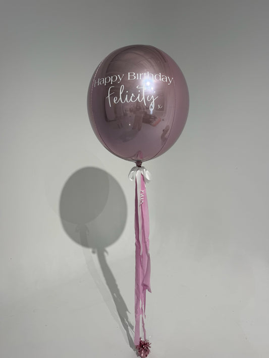 Personalised Happy Birthday Orb Helium Balloon