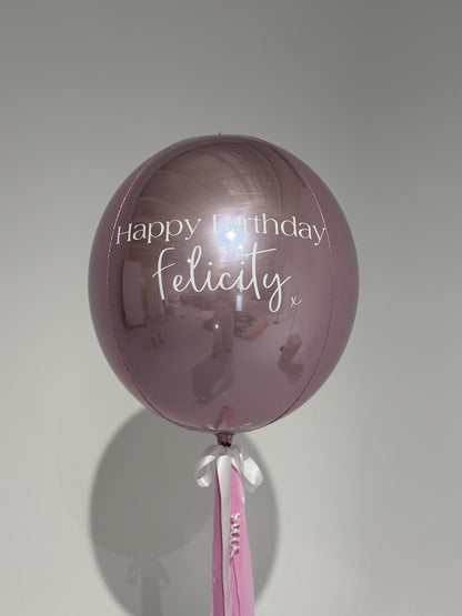 Personalised Happy Birthday Orb Helium Balloon