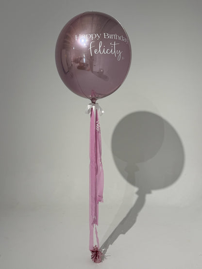 Personalised Happy Birthday Orb Helium Balloon